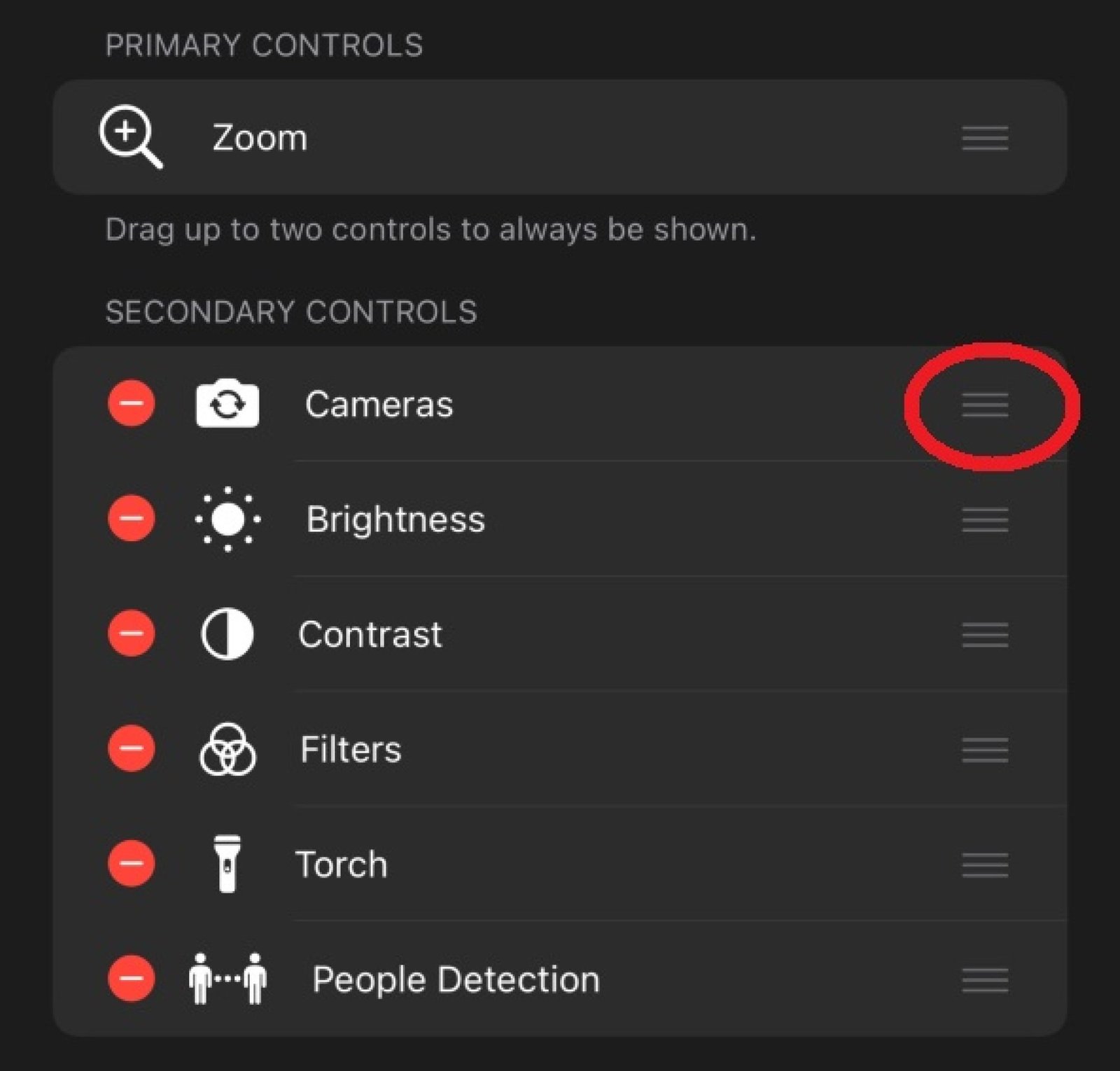 Various ways to customize magnifier controls